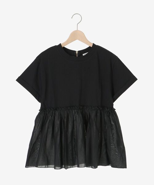 le.coeur blanc(ルクールブラン)の「コットンローンコンビカットプルオーバー(Tシャツ/カットソー・レディース・ベージュ/ブラック・38)」の22枚目の写真