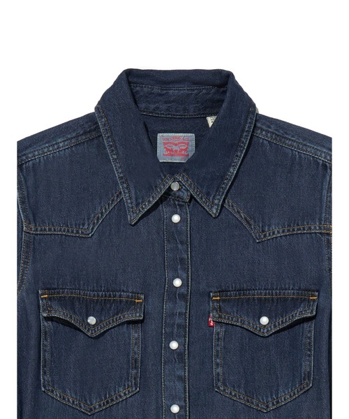 Levi's（リーバイス）の「Levi's/リーバイス QUINNEY デニムワンピース ダークインディゴ GOLD DUST WEST（シャツワンピース・レディース・ダークインディゴブルー・M/S/XS）」の4枚目の写真