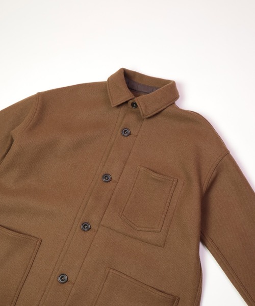 OMNIGOD（オムニゴッド）の「[OMNIGOD womens / オムニゴッド] メルトン ストアーズコート（ステンカラーコート・レディース・ブラック/ブラウン・FREE）」の17枚目の写真