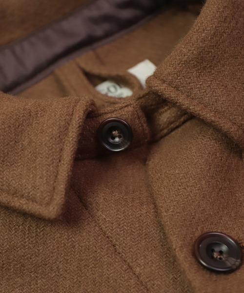 OMNIGOD（オムニゴッド）の「[OMNIGOD womens / オムニゴッド] メルトン ストアーズコート（ステンカラーコート・レディース・ブラック/ブラウン・FREE）」の19枚目の写真