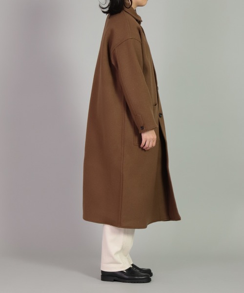 OMNIGOD（オムニゴッド）の「[OMNIGOD womens / オムニゴッド] メルトン ストアーズコート（ステンカラーコート・レディース・ブラック/ブラウン・FREE）」の10枚目の写真