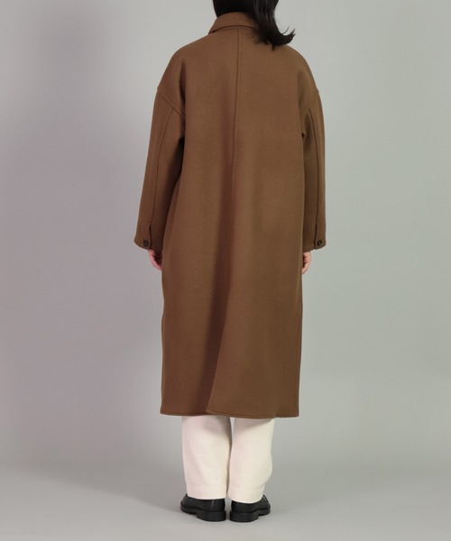 OMNIGOD（オムニゴッド）の「[OMNIGOD womens / オムニゴッド] メルトン ストアーズコート（ステンカラーコート・レディース・ブラック/ブラウン・FREE）」の11枚目の写真