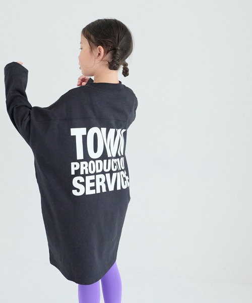 新品❣️サマーワンピース LOWRYS FARM ワンピース アソートロゴプリントワンピースLS