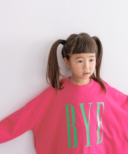 LOWRYS FARM（ローリーズファーム）の「アソートロゴプリントワンピースＬＳ　143094（ワンピース・キッズ・ピンク/ネイビー/ブルー/グレー/ブラック/グレー系その他/オフホワイト・140cm/130cm/120cm/110cm/150cm）」の21枚目の写真