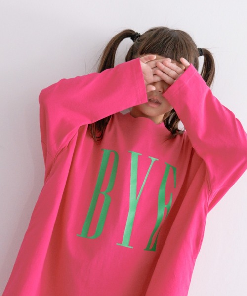 LOWRYS FARM（ローリーズファーム）の「アソートロゴプリントワンピースＬＳ　143094（ワンピース・キッズ・ピンク/ネイビー/ブルー/グレー/ブラック/グレー系その他/オフホワイト・140cm/130cm/120cm/110cm/150cm）」の20枚目の写真