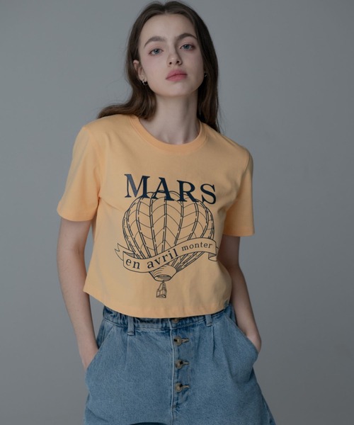 Mars en Avril(マースエンアブリル)の「Mars en Avril エアバルーンクロップTシャツ(Tシャツ/カットソー・レディース・オレンジ系その他/グレー系その他/ホワイト・FREE)」の3枚目の写真