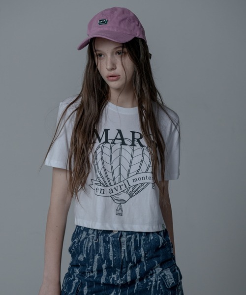 Mars en Avril(マースエンアブリル)の「Mars en Avril エアバルーンクロップTシャツ(Tシャツ/カットソー・レディース・オレンジ系その他/グレー系その他/ホワイト・FREE)」の4枚目の写真
