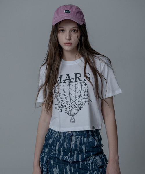 Mars en Avril(マースエンアブリル)の「Mars en Avril エアバルーンクロップTシャツ(Tシャツ/カットソー・レディース・オレンジ系その他/グレー系その他/ホワイト・FREE)」の5枚目の写真
