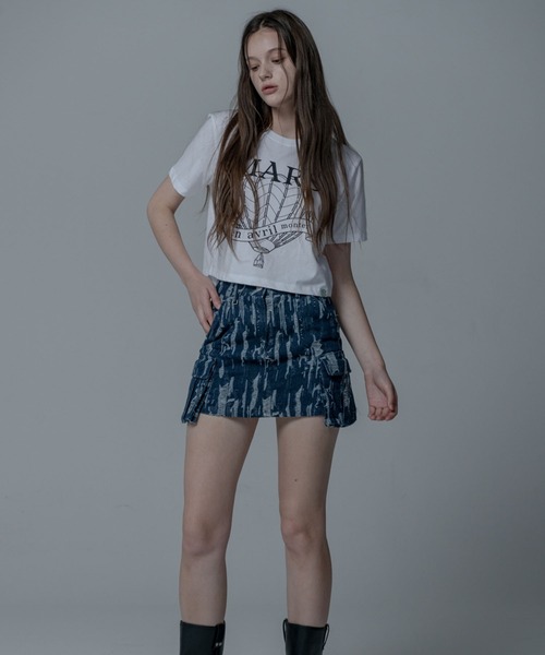 Mars en Avril(マースエンアブリル)の「Mars en Avril エアバルーンクロップTシャツ(Tシャツ/カットソー・レディース・オレンジ系その他/グレー系その他/ホワイト・FREE)」の9枚目の写真
