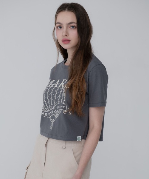 Mars en Avril(マースエンアブリル)の「Mars en Avril エアバルーンクロップTシャツ(Tシャツ/カットソー・レディース・オレンジ系その他/グレー系その他/ホワイト・FREE)」の10枚目の写真