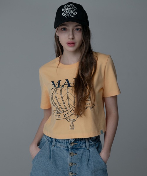Mars en Avril(マースエンアブリル)の「Mars en Avril エアバルーンクロップTシャツ(Tシャツ/カットソー・レディース・オレンジ系その他/グレー系その他/ホワイト・FREE)」の13枚目の写真