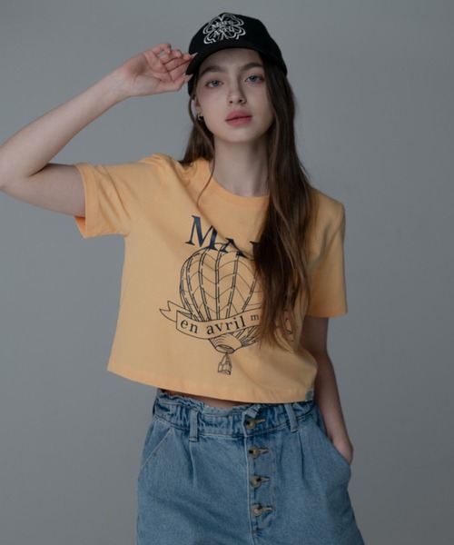 Mars en Avril(マースエンアブリル)の「Mars en Avril エアバルーンクロップTシャツ(Tシャツ/カットソー・レディース・オレンジ系その他/グレー系その他/ホワイト・FREE)」の14枚目の写真