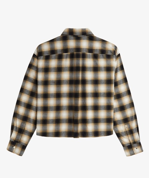 FRED PERRY（フレッドペリー）の「Brushed Check Shirt（シャツ/ブラウス・レディース・ベージュ/モスグリーン・8/10）」の14枚目の写真