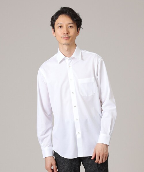 【セール】【Made in JAPAN】ユーティリティー ALBINIカノコジャージ シャツ（ビジネスシャツ）｜TAKEO KIKUCHI（タケオキクチ）