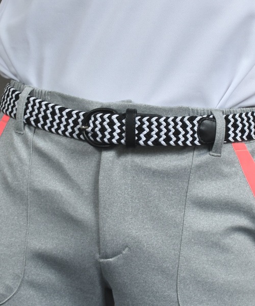 定価13,200円 ラッセルノ ゴルフ GOLF メッシュ ベルト 青 ゴムメッシュ ストレッチ ゴルフベルト（ゴルフグッズ