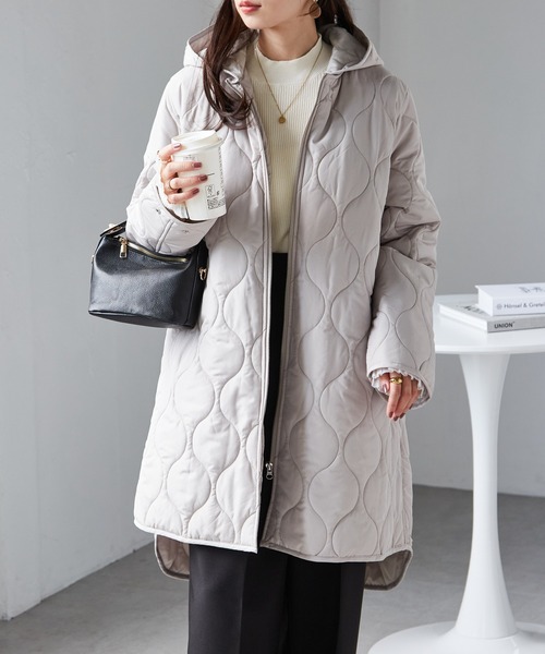 セール】3wayキルティングフーデッドコート(ダウンジャケット/コート セール】3wayキルティングフーデッドコート(ダウンジャケット/コート