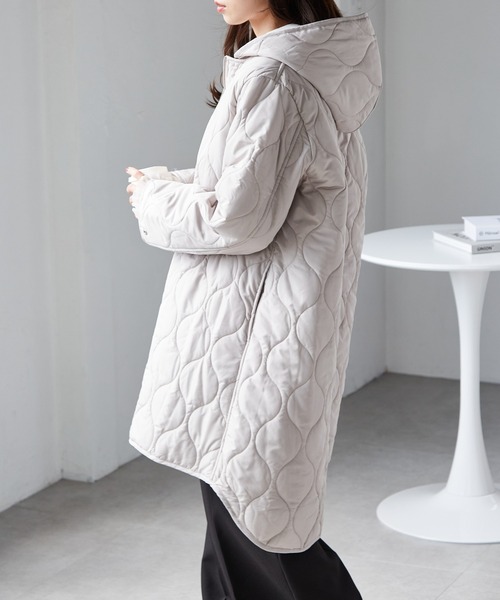 セール】3wayキルティングフーデッドコート（ダウンジャケット/コート