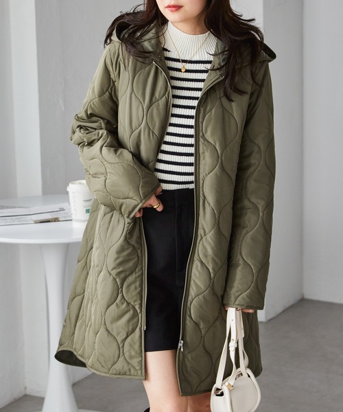 セール】3wayキルティングフーデッドコート（ダウンジャケット/コート