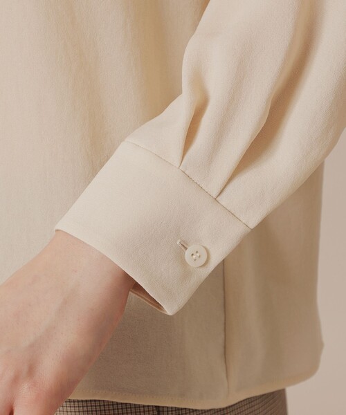 MACKINTOSH LONDON（マッキントッシュ ロンドン）の「ポリエステルジョーゼットブラウス（シャツ/ブラウス・レディース・ワイン/ダークブラウン/ベージュ・38/40）」の12枚目の写真