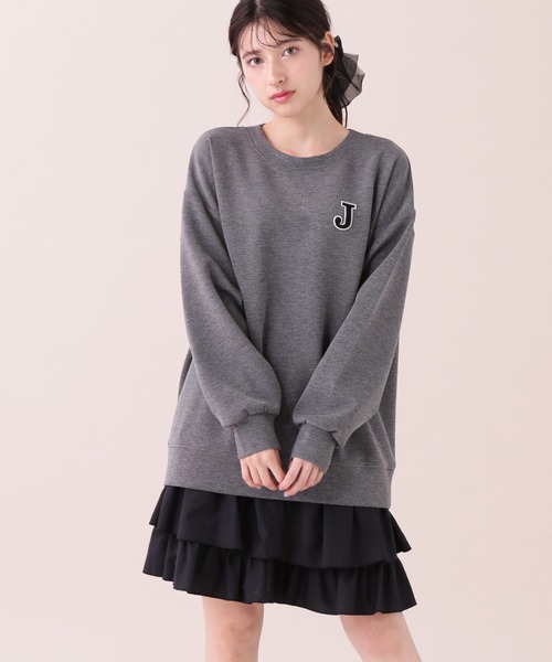 JILL by JILL STUART(ジルバイジルスチュアート)の「◇ワッペン付きダイバーミニスカ―トセット(ワンピース・レディース・ブラック/チャコールグレー・FREE)」の10枚目の写真
