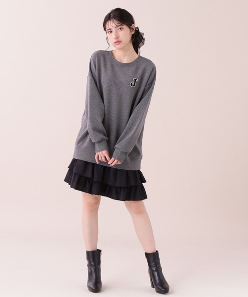 JILL by JILL STUART(ジルバイジルスチュアート)の「◇ワッペン付きダイバーミニスカ―トセット(ワンピース・レディース・ブラック/チャコールグレー・FREE)」の15枚目の写真
