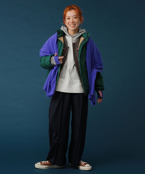 BEAMS BOY(ビームスボーイ)の「ポーラーテック(R) ストール(マフラー・レディース・パープル/イエロー・ONE SIZE)」の11枚目の写真