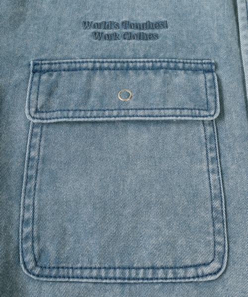 BEN DAVIS(ベンデイビス)の「【BENDAVIS/ベンデイビス】BLEACHED TWILL SHIRT/ ブリーチ加工 バックプリントシャツ オーバーサイズ(シャツ/ブラウス・メンズ・ブラウン/カーキ/ブルー/チャコールグレー・M/L/XL)」の17枚目の写真