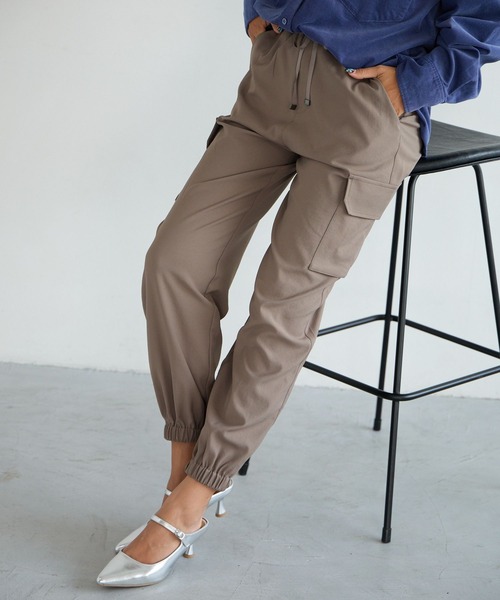 BAYFLOW（ベイフロー）の「[秋冬Ver登場!!]RPドロストカーゴパンツ（カーゴパンツ・レディース・グレイッシュベージュ/ブラック/モカ/グリーン・MEDIUM/SMALL）」の3枚目の写真