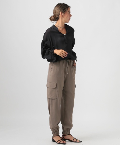 BAYFLOW（ベイフロー）の「[秋冬Ver登場!!]RPドロストカーゴパンツ（カーゴパンツ・レディース・グレイッシュベージュ/ブラック/モカ/グリーン・MEDIUM/SMALL）」の11枚目の写真