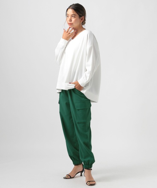 BAYFLOW（ベイフロー）の「[秋冬Ver登場!!]RPドロストカーゴパンツ（カーゴパンツ・レディース・グレイッシュベージュ/ブラック/モカ/グリーン・MEDIUM/SMALL）」の13枚目の写真