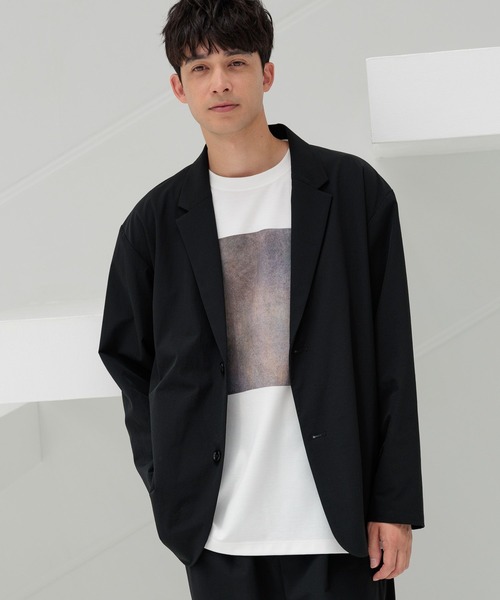 LAKOLE（ラコレ）の「ナイロンJACKET SETUP / 143401（テーラードジャケット・メンズ・ネイビー/ブラック/オリーブ/ベージュ・SMALL/MEDIUM/LARGE）」の5枚目の写真