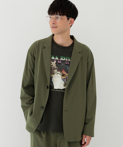 LAKOLE（ラコレ）の「ナイロンJACKET SETUP / 143401（テーラードジャケット・メンズ・ネイビー/ブラック/オリーブ/ベージュ・SMALL/MEDIUM/LARGE）」の8枚目の写真