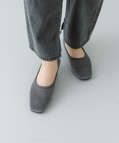RODE SKO（ロデスコ）の「『MADE IN JAPAN』スクエアベロアメッシュフラット（バレエシューズ・レディース・ブラック/ベージュ/グレー・36/37/38）」の19枚目の写真