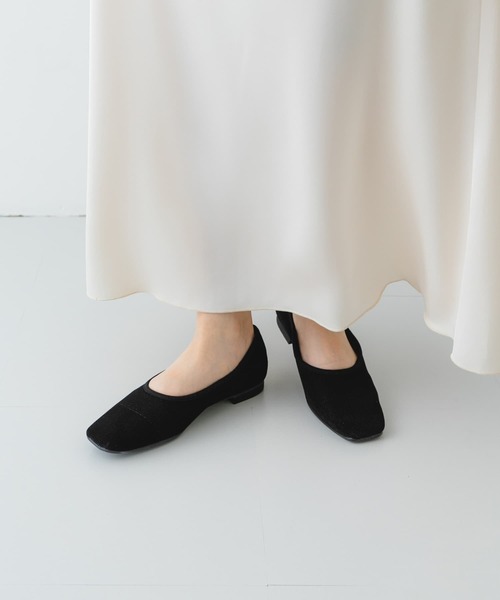 セール】『MADE IN JAPAN』スクエアベロアメッシュフラット