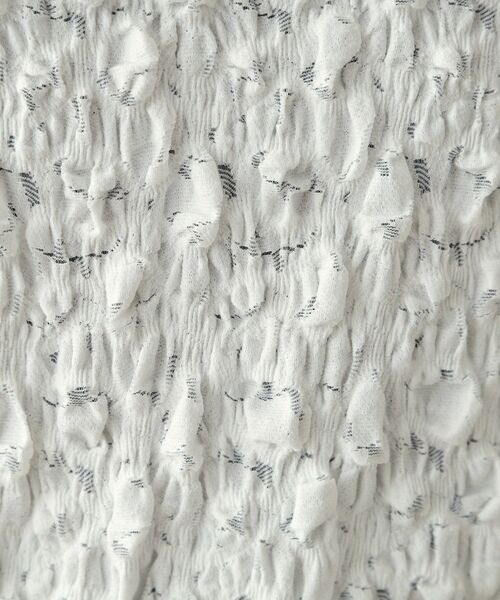 OPAQUE.CLIP(オペークドットクリップ)の「◆シャーリングレース5分袖カットソー【洗濯機洗い可】(Tシャツ/カットソー・レディース・ホワイト/ブラック/チャコールグレー・00)」の7枚目の写真
