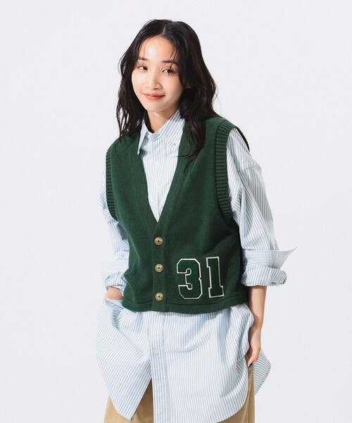 BEAMS BOY（ビームスボーイ）の「レタード ベスト（ベスト・レディース・ブラック/グリーン・ONE SIZE）」の7枚目の写真