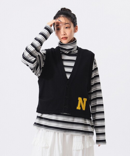 BEAMS BOY（ビームスボーイ）の「レタード ベスト（ベスト・レディース・ブラック/グリーン・ONE SIZE）」の14枚目の写真