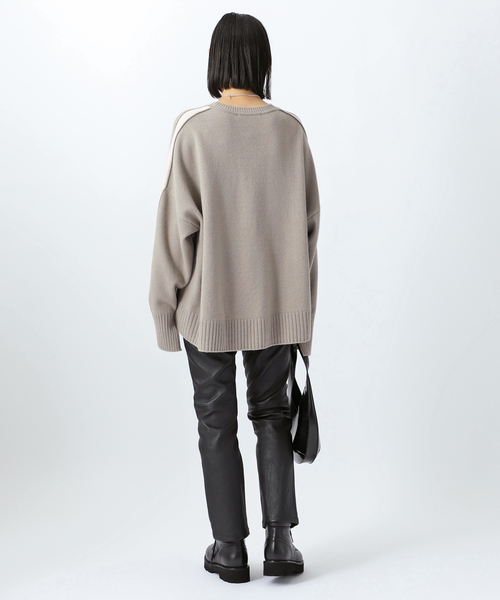 新品タグ付き】AP STUDIO ラインニットプルオーバー