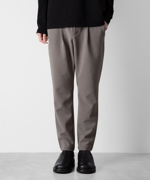 PE ストレッチダブルクロス レギュラーフィット イージートラウザーズ