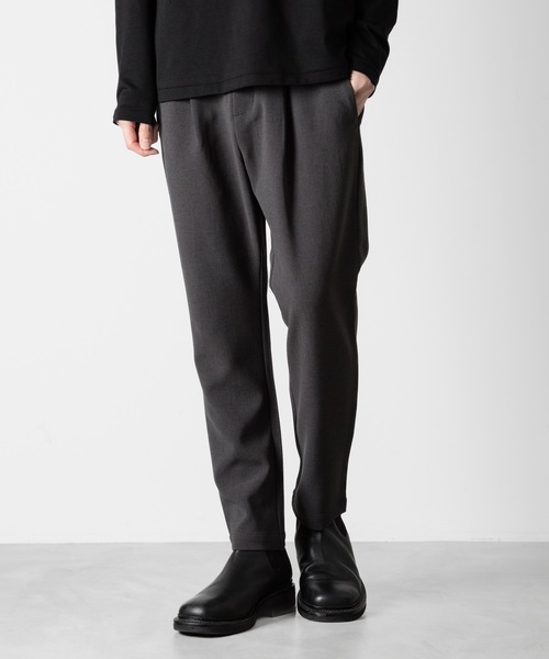 PE ストレッチダブルクロス レギュラーフィット イージートラウザーズ