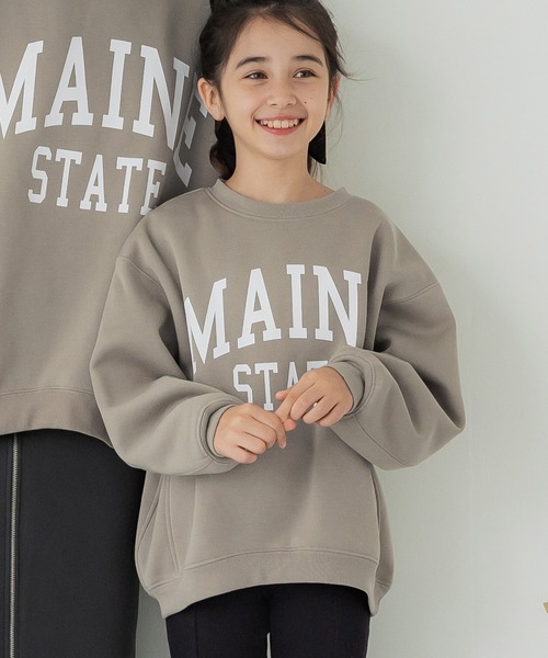coca(coca)(コカ)の「【WEB限定セール】キッズ 親子お揃い裏起毛プリントロゴスウェット(スウェット・キッズ・グレイッシュベージュ/グレー/レッド/チャコール・120/130/140/150)」の4枚目の写真