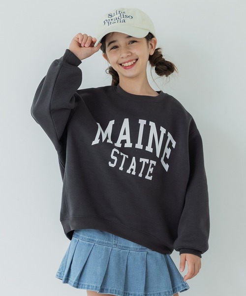 coca(coca)(コカ)の「【WEB限定セール】キッズ 親子お揃い裏起毛プリントロゴスウェット(スウェット・キッズ・グレイッシュベージュ/グレー/レッド/チャコール・120/130/140/150)」の3枚目の写真