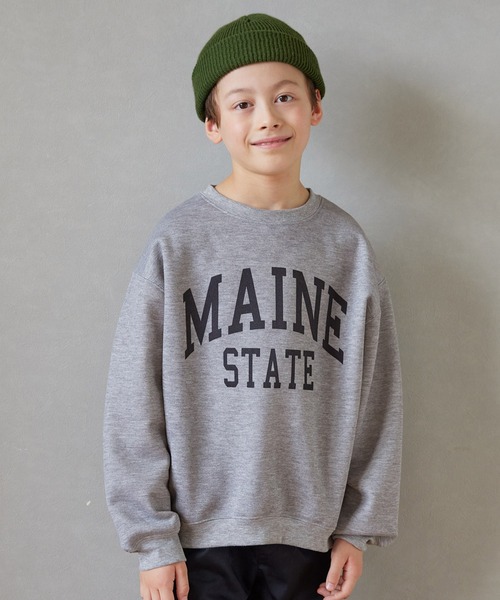 coca(coca)(コカ)の「【WEB限定セール】キッズ 親子お揃い裏起毛プリントロゴスウェット(スウェット・キッズ・グレイッシュベージュ/グレー/レッド/チャコール・120/130/140/150)」の12枚目の写真