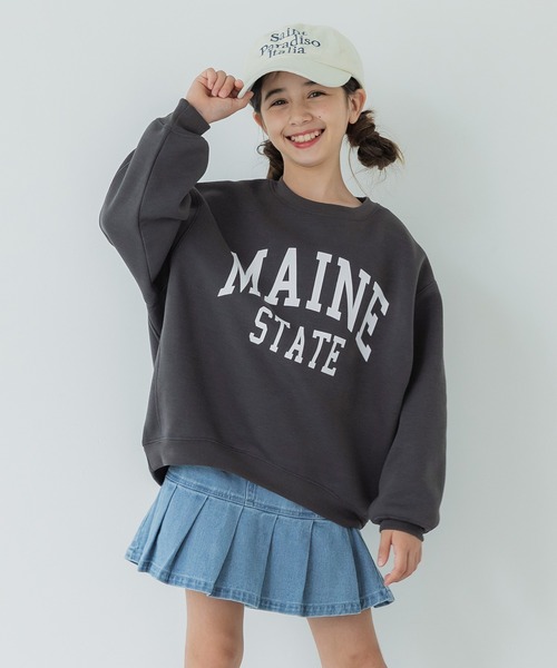 coca(coca)(コカ)の「【WEB限定セール】キッズ 親子お揃い裏起毛プリントロゴスウェット(スウェット・キッズ・グレイッシュベージュ/グレー/レッド/チャコール・120/130/140/150)」の6枚目の写真