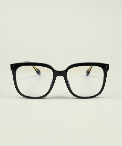 CEMONEMO（セモネモ）の「【UVカット】 ウェリントン ビッグフレーム メガネ（メガネ・レディース・クリア/ブラック・FREE）」の4枚目の写真