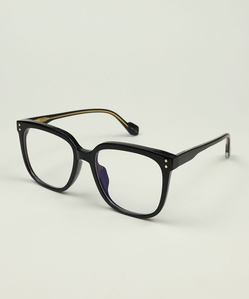CEMONEMO（セモネモ）の「【UVカット】 ウェリントン ビッグフレーム メガネ（メガネ・レディース・クリア/ブラック・FREE）」の6枚目の写真