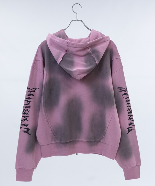 JOHN'S CLOSET(ジョンズクローゼット)の「【13】グランジデザイン アイレットホール/アップリケ フルジップパーカー(パーカー・メンズ・オフホワイト/チャコールグレー/ブラウン/グレー系その他/スモークピンク/ブラウン系その他/ホワイト系その他/ブラック・LARGE/MEDIUM)」の14枚目の写真