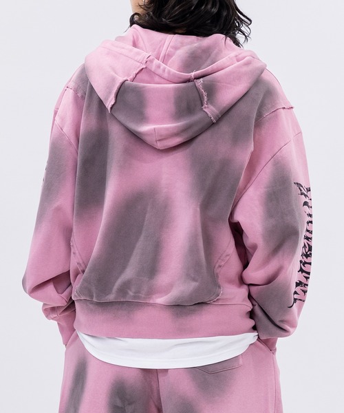 JOHN'S CLOSET(ジョンズクローゼット)の「【13】グランジデザイン アイレットホール/アップリケ フルジップパーカー(パーカー・メンズ・オフホワイト/チャコールグレー/ブラウン/グレー系その他/スモークピンク/ブラウン系その他/ホワイト系その他/ブラック・LARGE/MEDIUM)」の18枚目の写真