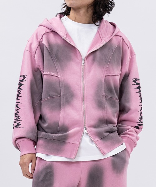 13】グランジデザイン アイレットホール/アップリケ フルジップ