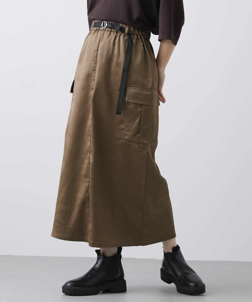 【セール】ヘビーサテンカーゴスカート（スカート）｜Gready Brilliant（グレディブリリアン）